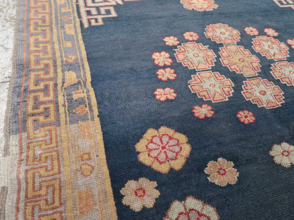 Antique East Turkestan Khotan Rug, No.11019 - Staging