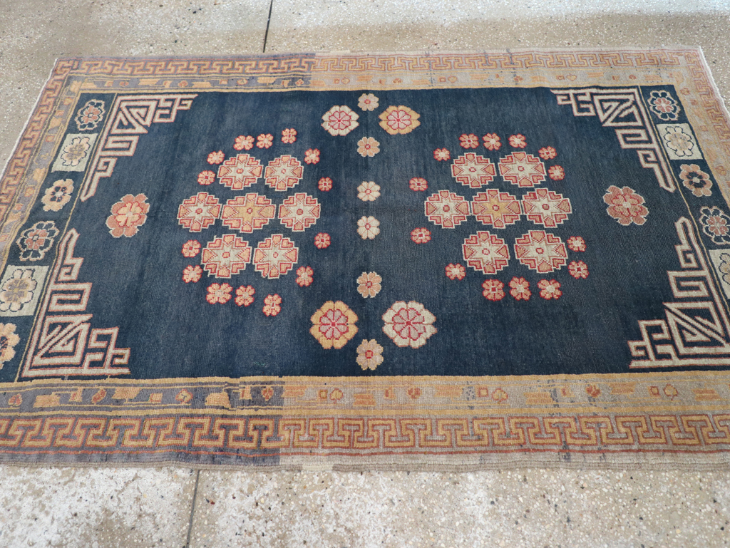 Antique East Turkestan Khotan Rug, No.11019 - Staging