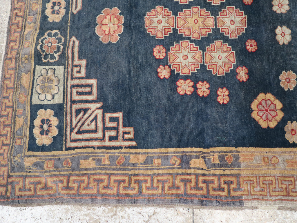 Antique East Turkestan Khotan Rug, No.11019 - Staging