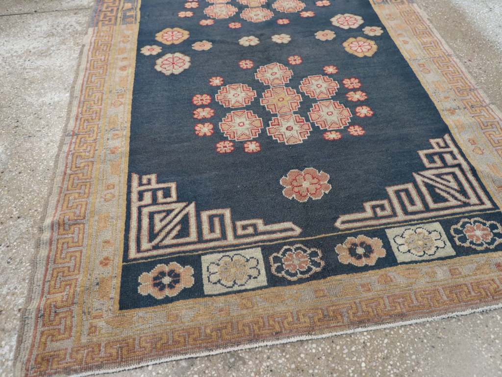 Antique East Turkestan Khotan Rug, No.11019 - Staging