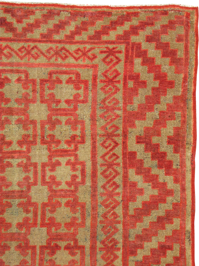 Vintage East Turkestan Kirghiz Gallery Carpet, No.11038 - Staging