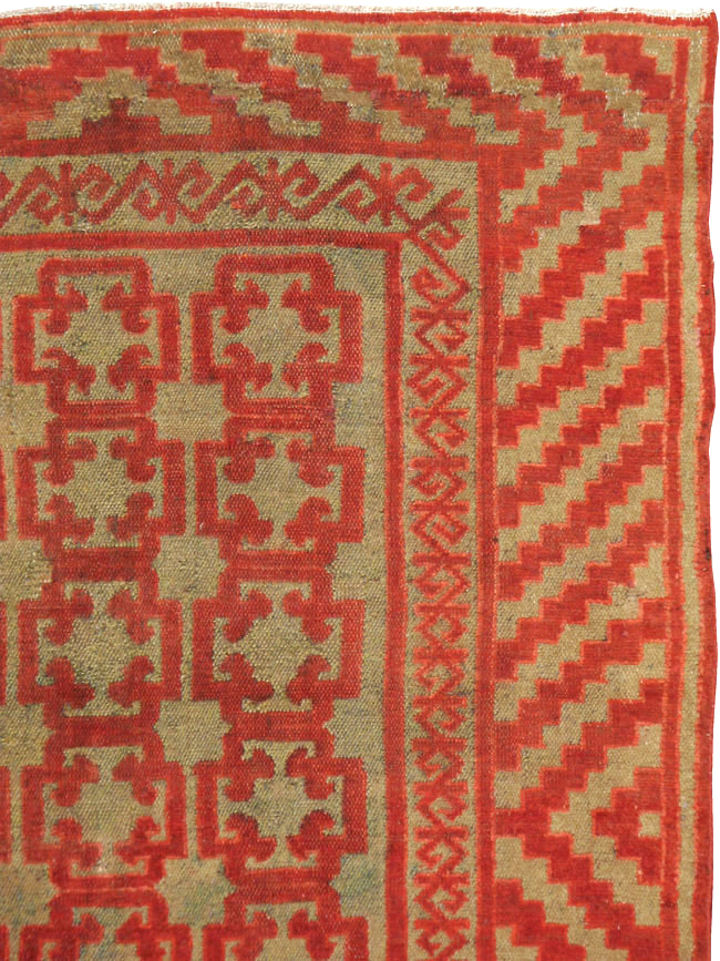 Vintage East Turkestan Kirghiz Gallery Carpet, No.11038 - Staging