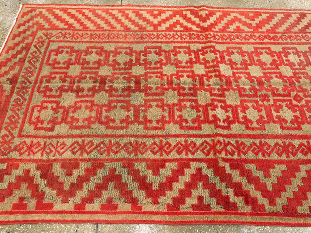 Vintage East Turkestan Kirghiz Gallery Carpet, No.11038 - Staging