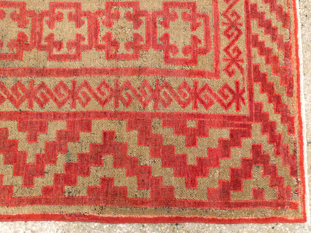 Vintage East Turkestan Kirghiz Gallery Carpet, No.11038 - Staging