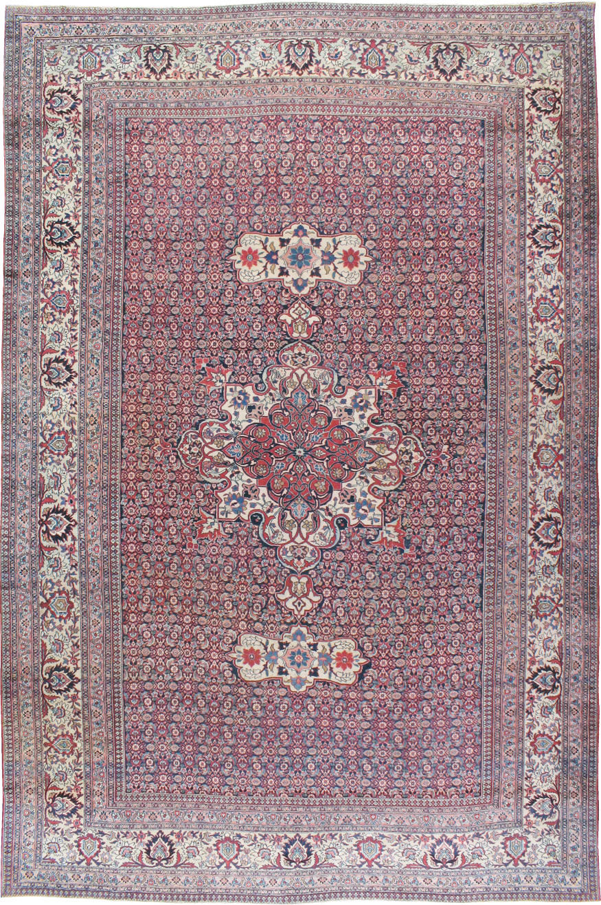 Antique Persian Khorossan Carpet, No.11058 - Staging
