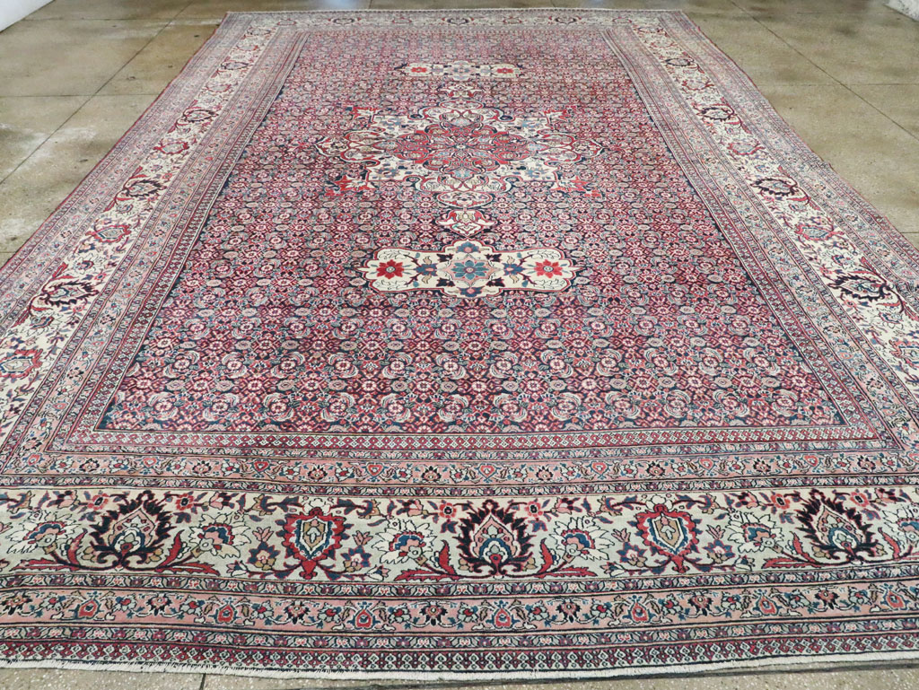 Antique Persian Khorossan Carpet, No.11058 - Staging