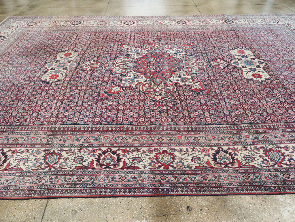 Antique Persian Khorossan Carpet, No.11058 - Staging
