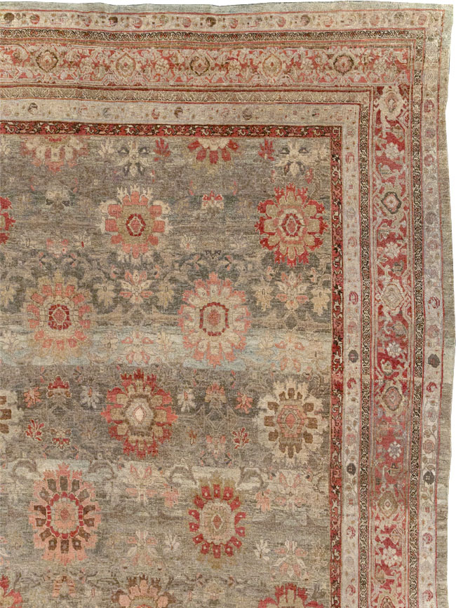 Antique Persian Bidjar Oversize Carpet, No.11081 - Staging