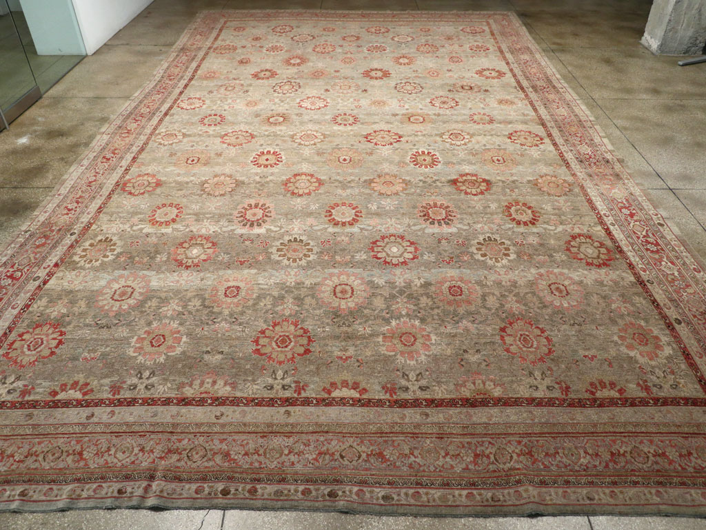 Antique Persian Bidjar Oversize Carpet, No.11081 - Staging