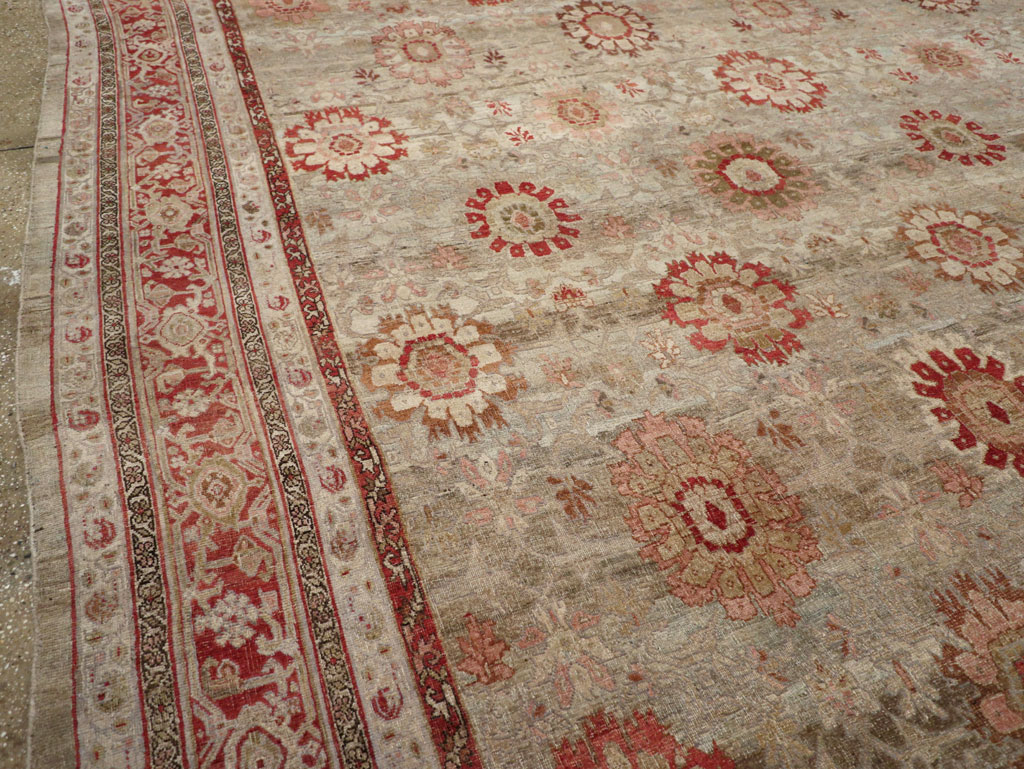 Antique Persian Bidjar Oversize Carpet, No.11081 - Staging