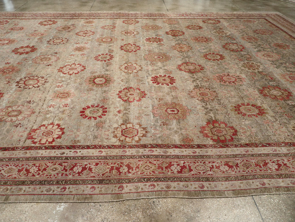 Antique Persian Bidjar Oversize Carpet, No.11081 - Staging