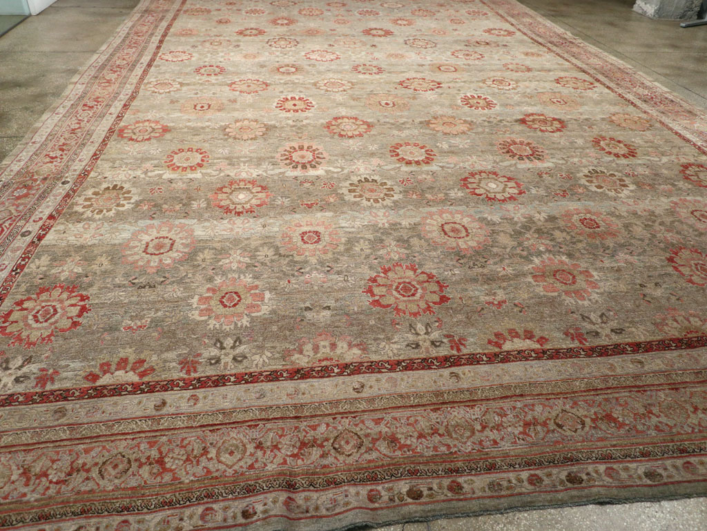 Antique Persian Bidjar Oversize Carpet, No.11081 - Staging