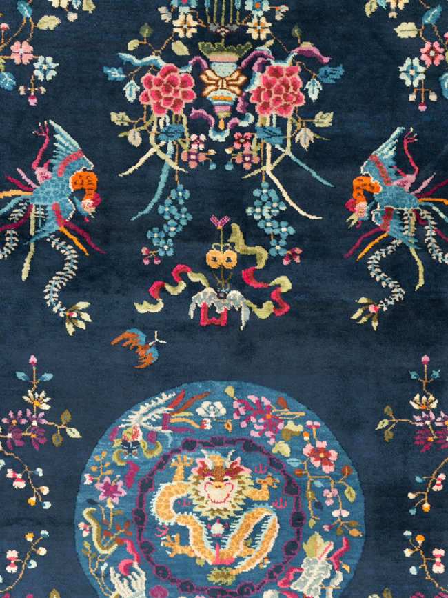 Vintage Chinese Art Deco Room Size Carpet, No.11122 - Staging