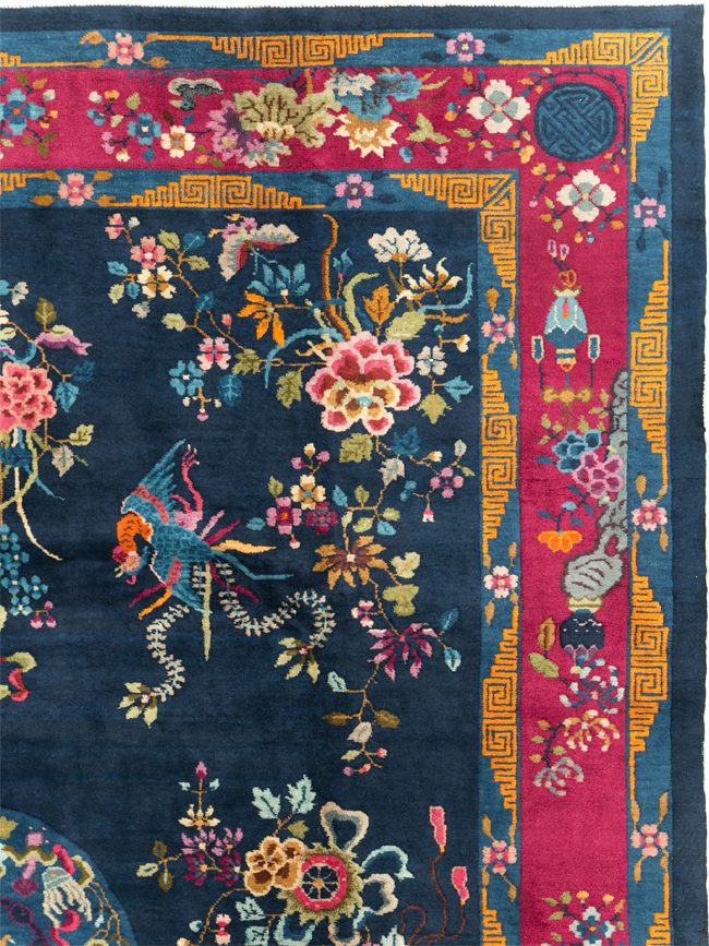 Vintage Chinese Art Deco Room Size Carpet, No.11122 - Staging