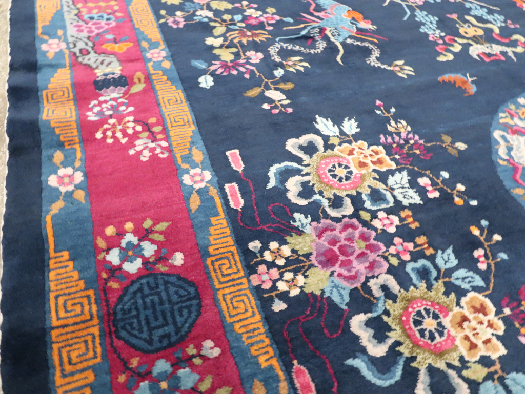 Vintage Chinese Art Deco Room Size Carpet, No.11122 - Staging