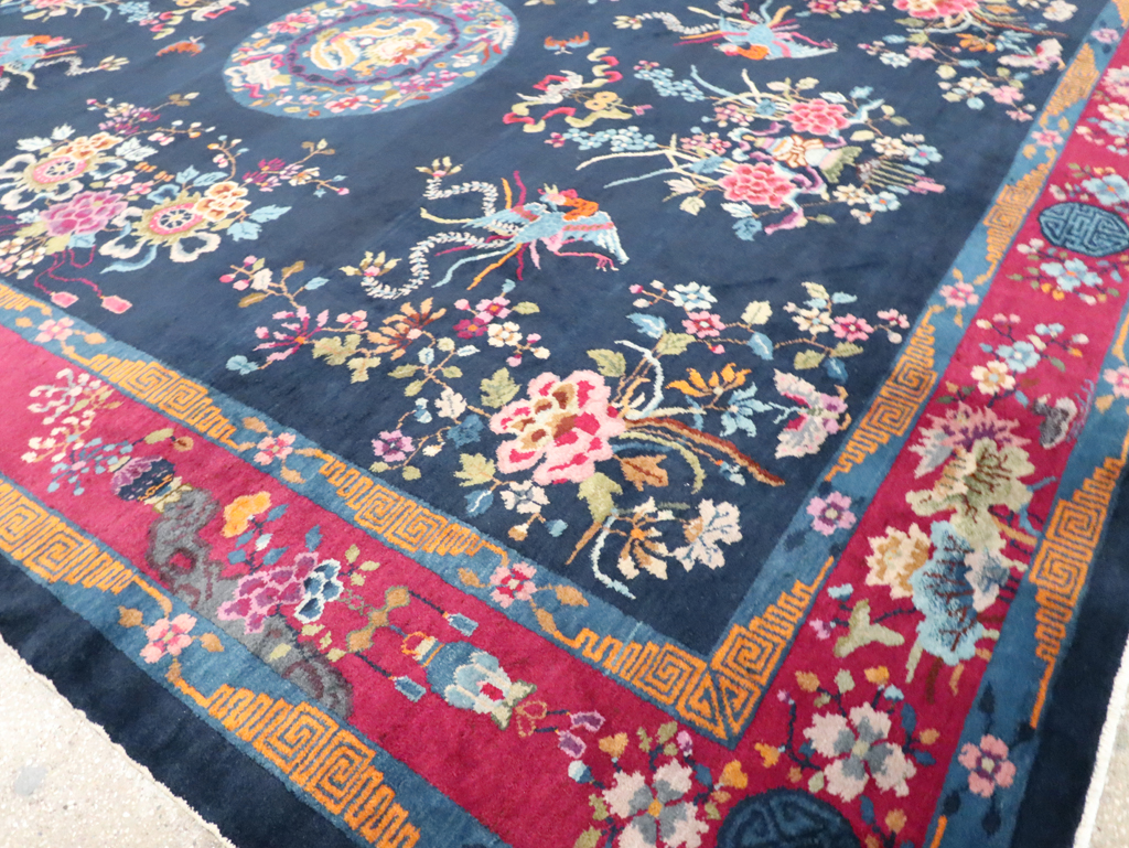 Vintage Chinese Art Deco Room Size Carpet, No.11122 - Staging