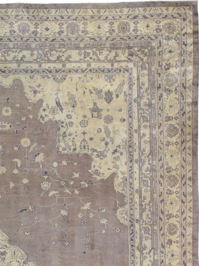 Antique Turkish Oushak Carpet, No.11211 - Staging