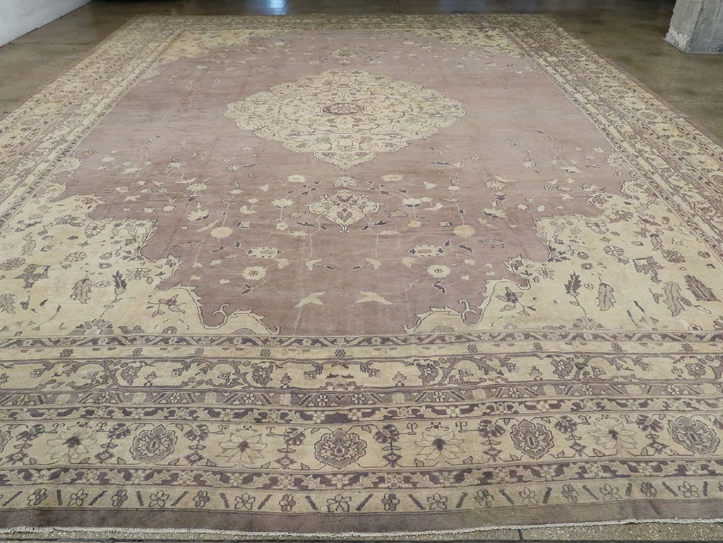 Antique Turkish Oushak Carpet, No.11211 - Staging