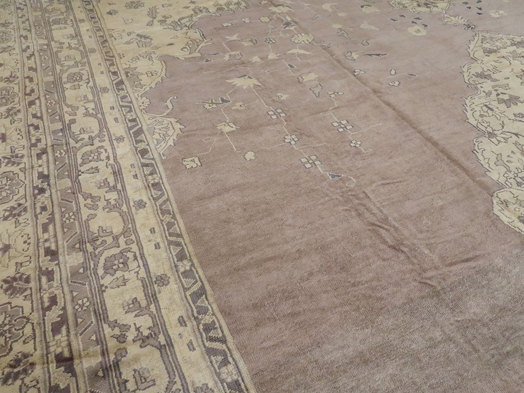 Antique Turkish Oushak Carpet, No.11211 - Staging