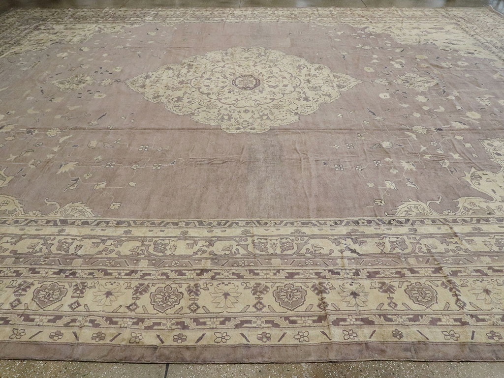 Antique Turkish Oushak Carpet, No.11211 - Staging