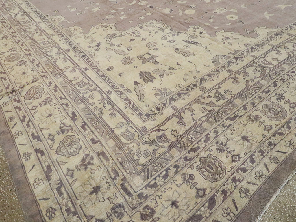 Antique Turkish Oushak Carpet, No.11211 - Staging