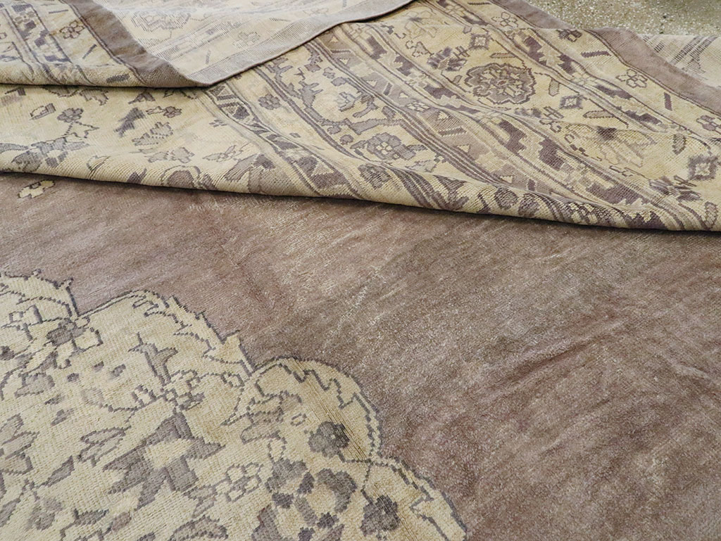 Antique Turkish Oushak Carpet, No.11211 - Staging