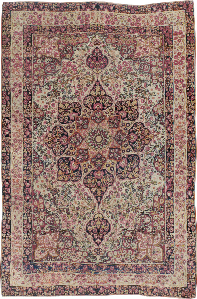 Antique Persian Lavar Kerman Rug, No.11251 - Staging