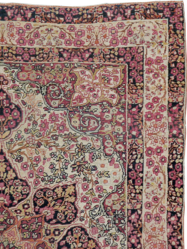 Antique Persian Lavar Kerman Rug, No.11251 - Staging