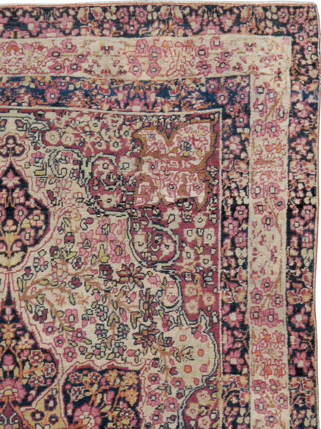 Antique Persian Lavar Kerman Rug, No.11251 - Staging