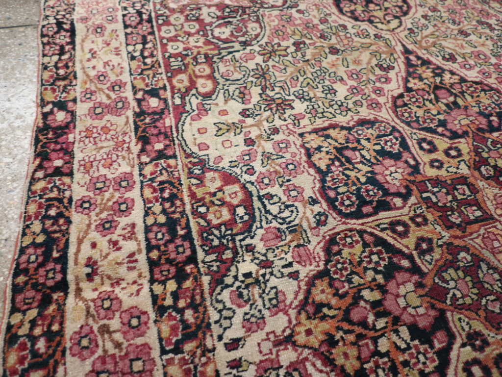 Antique Persian Lavar Kerman Rug, No.11251 - Staging