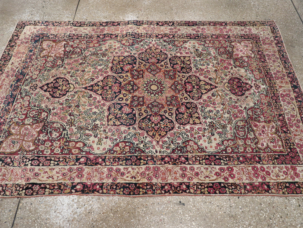 Antique Persian Lavar Kerman Rug, No.11251 - Staging