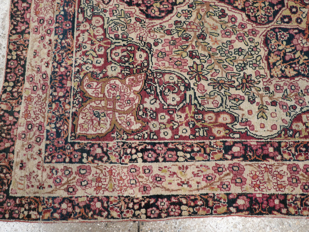 Antique Persian Lavar Kerman Rug, No.11251 - Staging