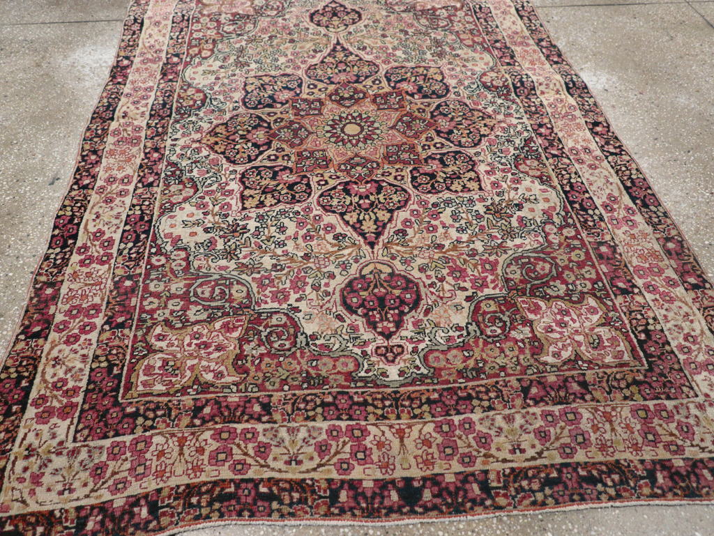 Antique Persian Lavar Kerman Rug, No.11251 - Staging