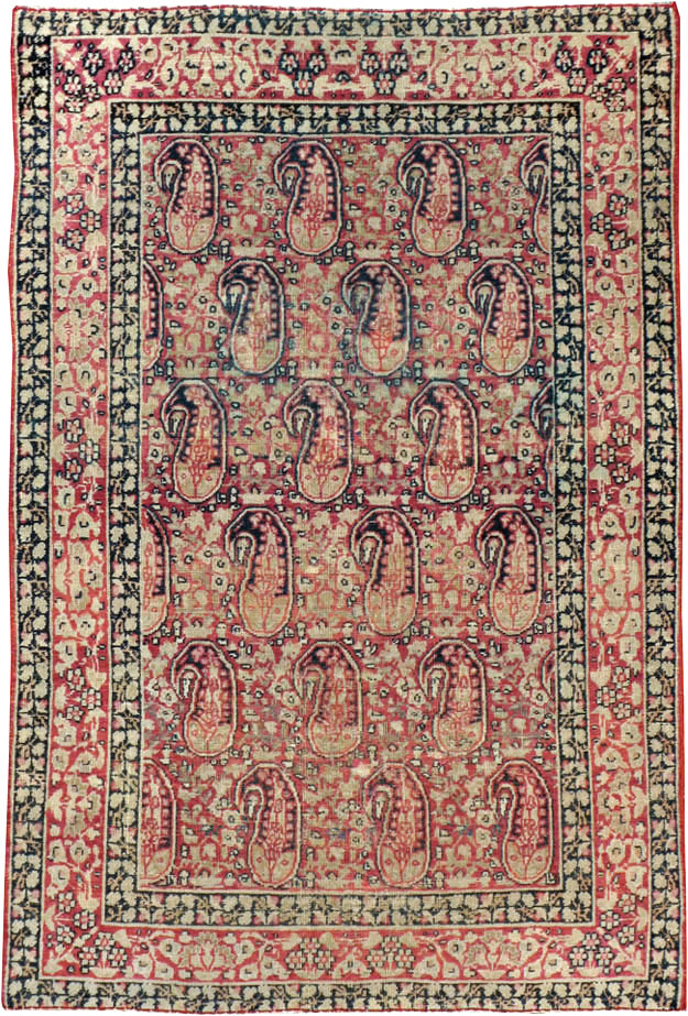 Antique Persian Lavar Kerman Rug, No.11253 - Staging