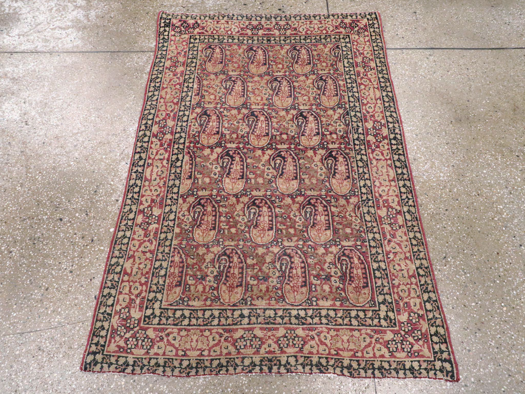 Antique Persian Lavar Kerman Rug, No.11253 - Staging