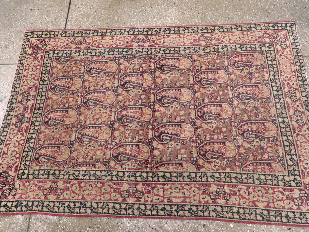 Antique Persian Lavar Kerman Rug, No.11253 - Staging