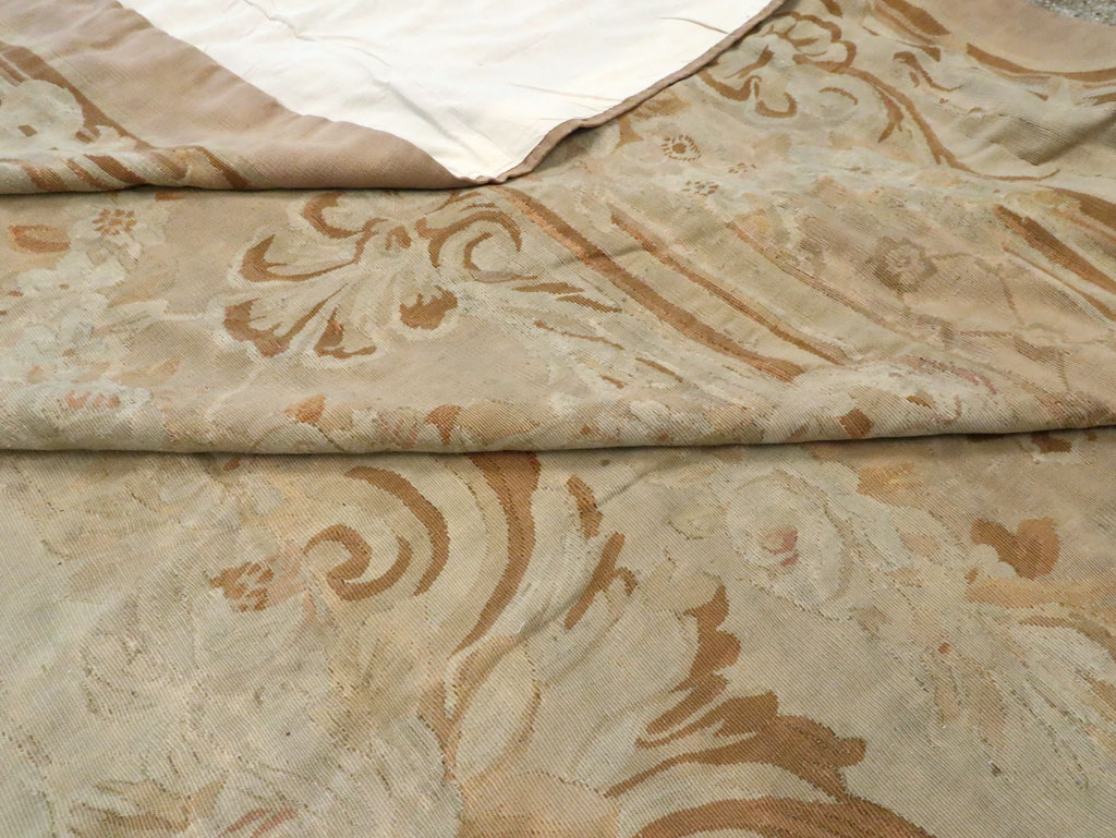 Antique French Aubusson Carpet, No.11290 - Staging