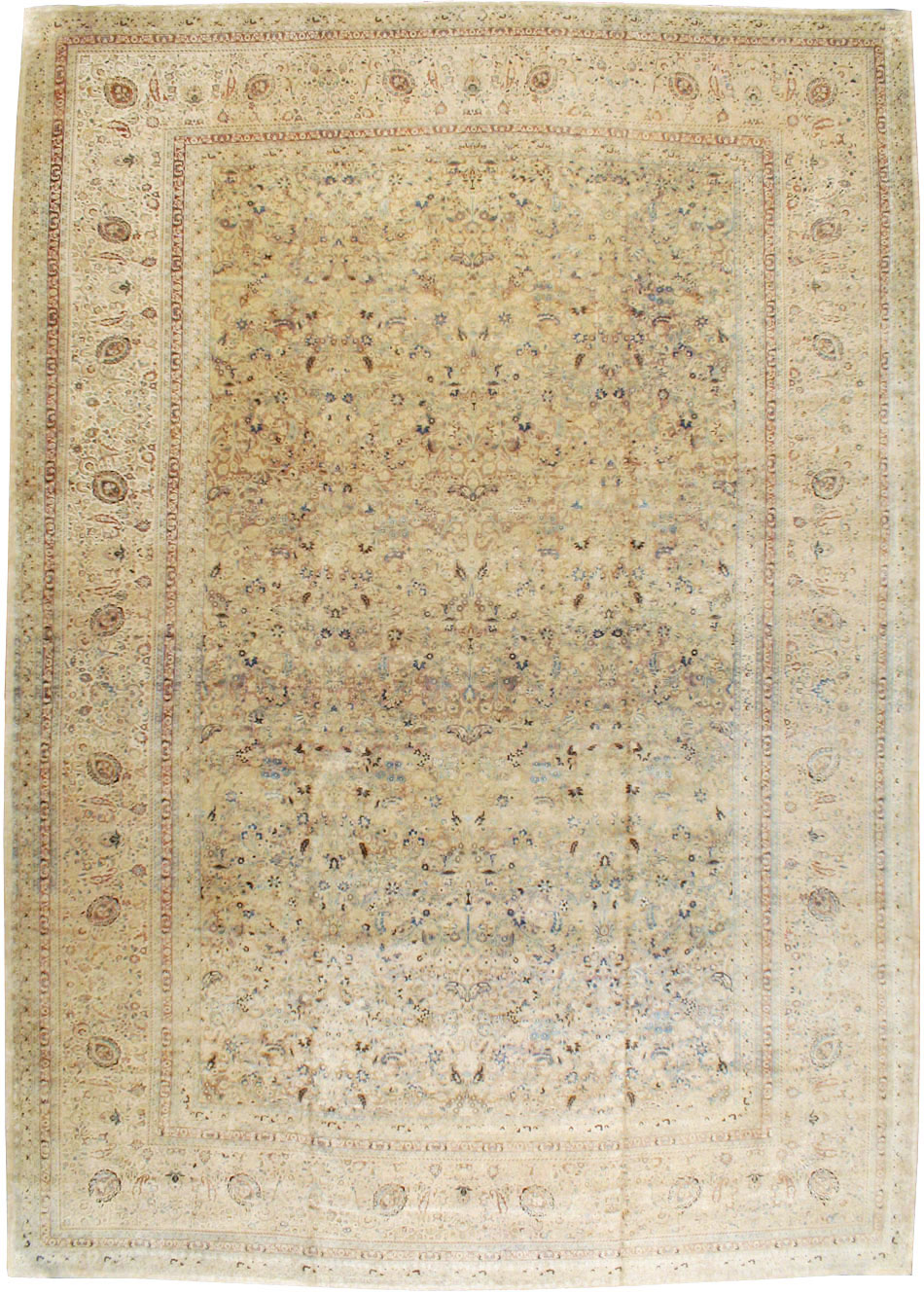 Antique Persian Mashad Oversize Carpet, No.11313 - Staging