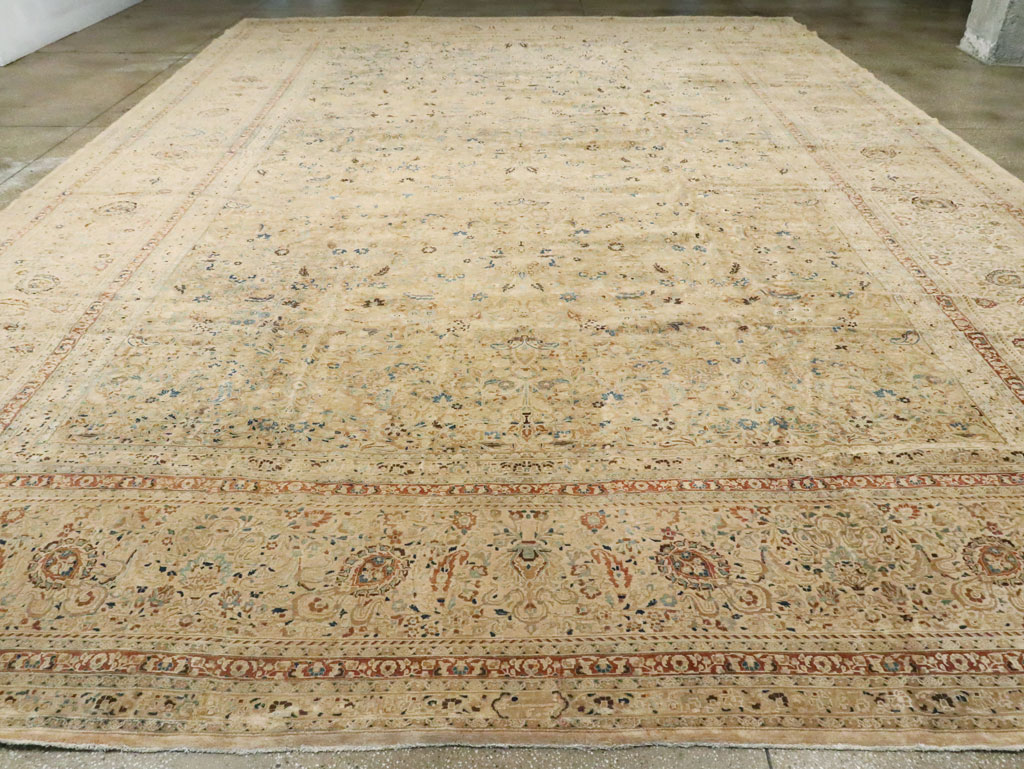 Antique Persian Mashad Oversize Carpet, No.11313 - Staging