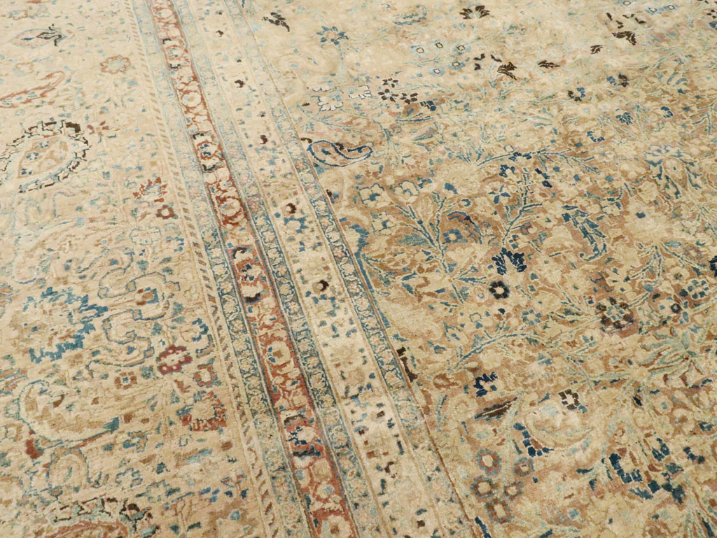 Antique Persian Mashad Oversize Carpet, No.11313 - Staging