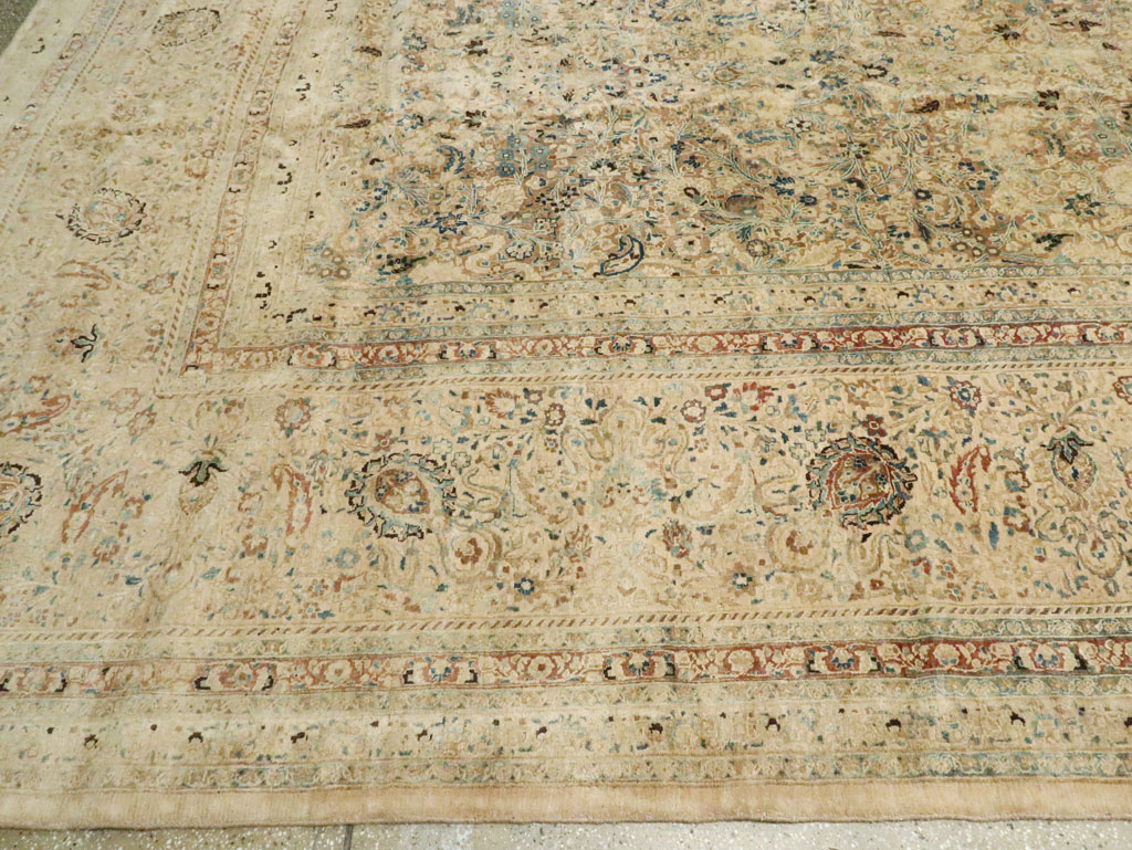 Antique Persian Mashad Oversize Carpet, No.11313 - Staging