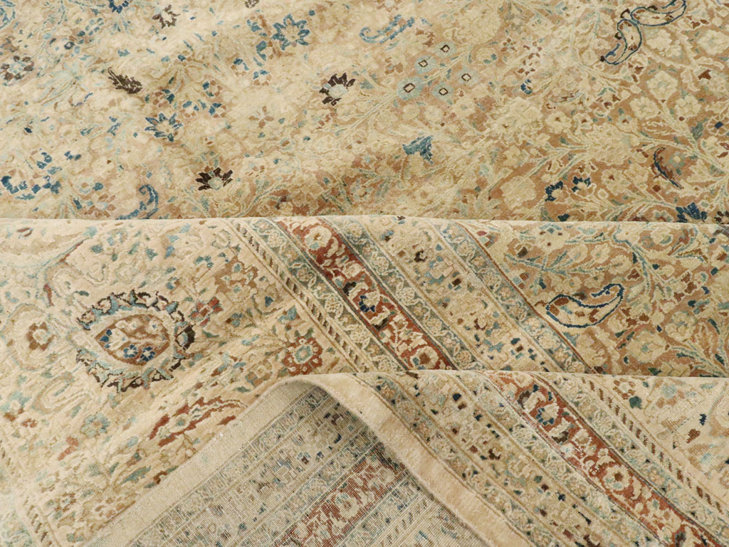 Antique Persian Mashad Oversize Carpet, No.11313 - Staging