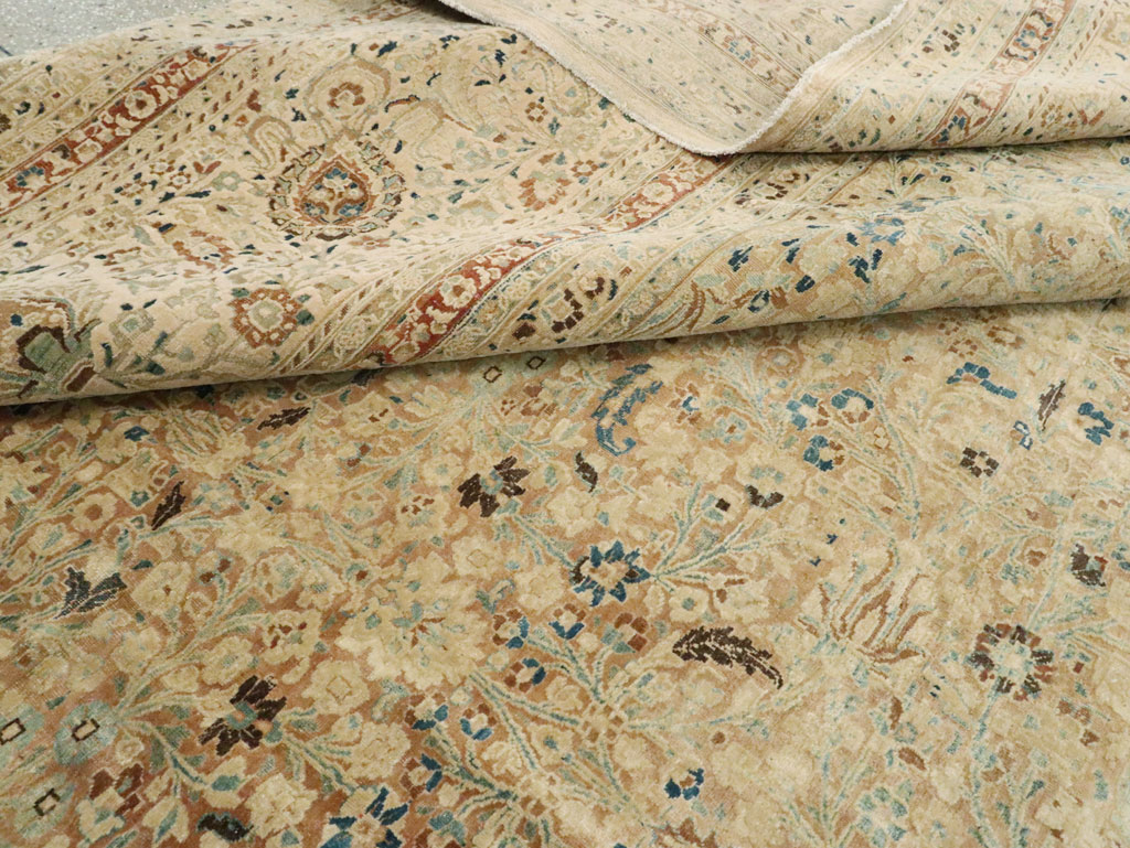 Antique Persian Mashad Oversize Carpet, No.11313 - Staging