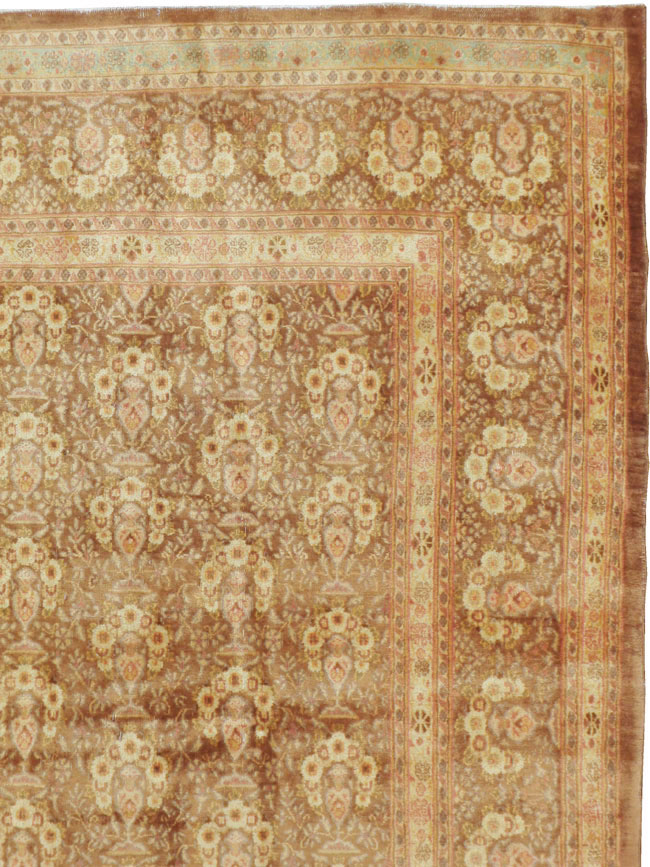 Vintage Persian Mashad Carpet, No.11350 - Staging