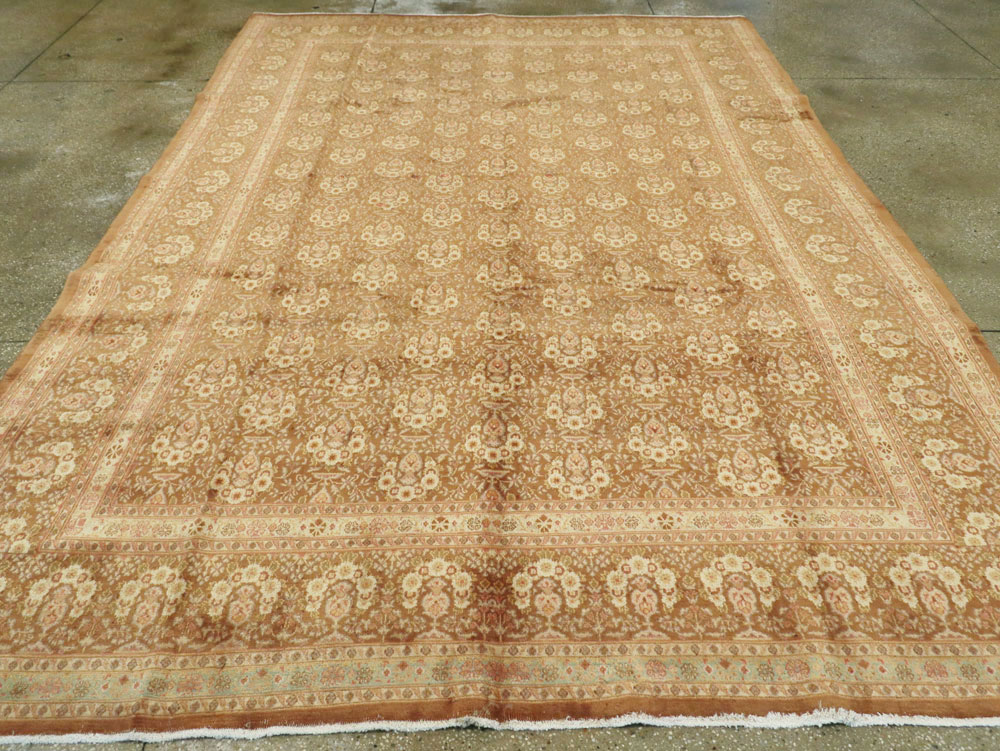 Vintage Persian Mashad Carpet, No.11350 - Staging
