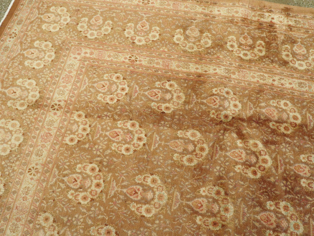 Vintage Persian Mashad Carpet, No.11350 - Staging