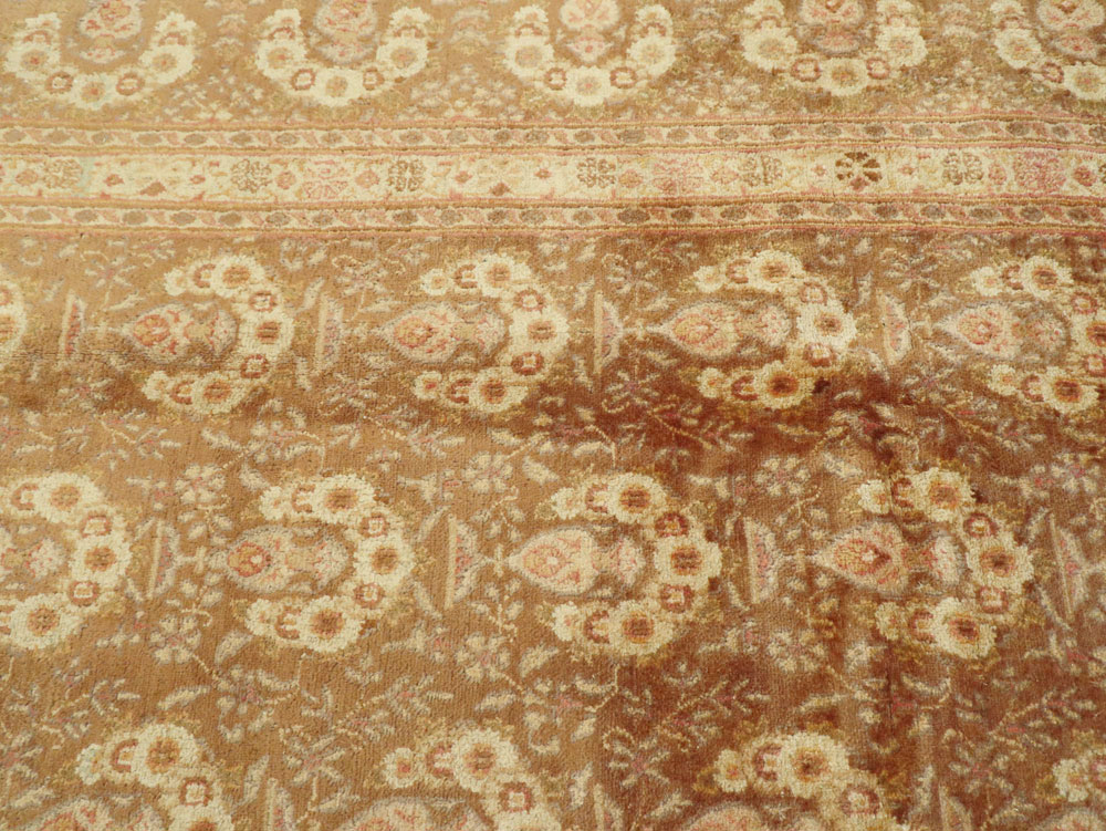 Vintage Persian Mashad Carpet, No.11350 - Staging