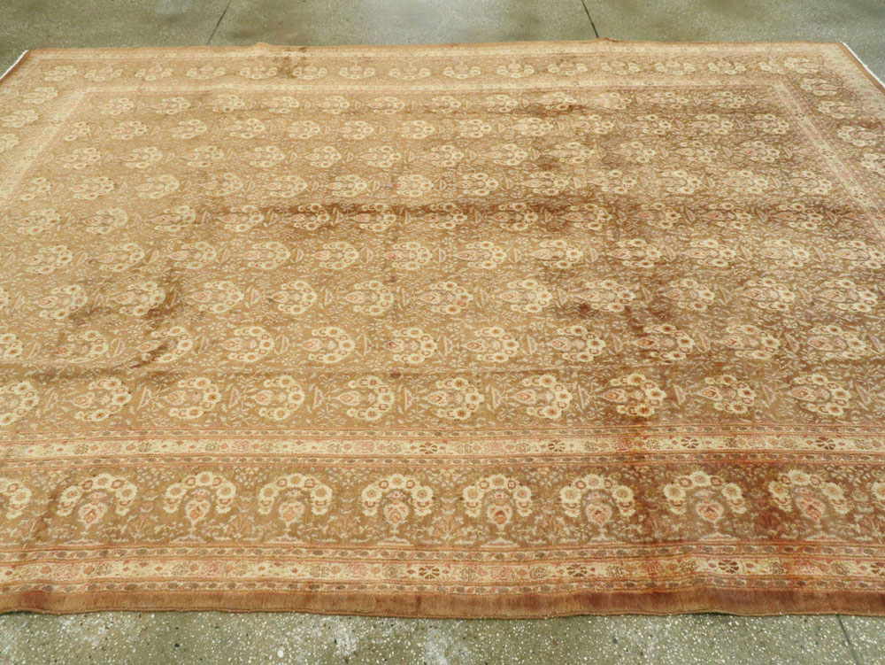 Vintage Persian Mashad Carpet, No.11350 - Staging