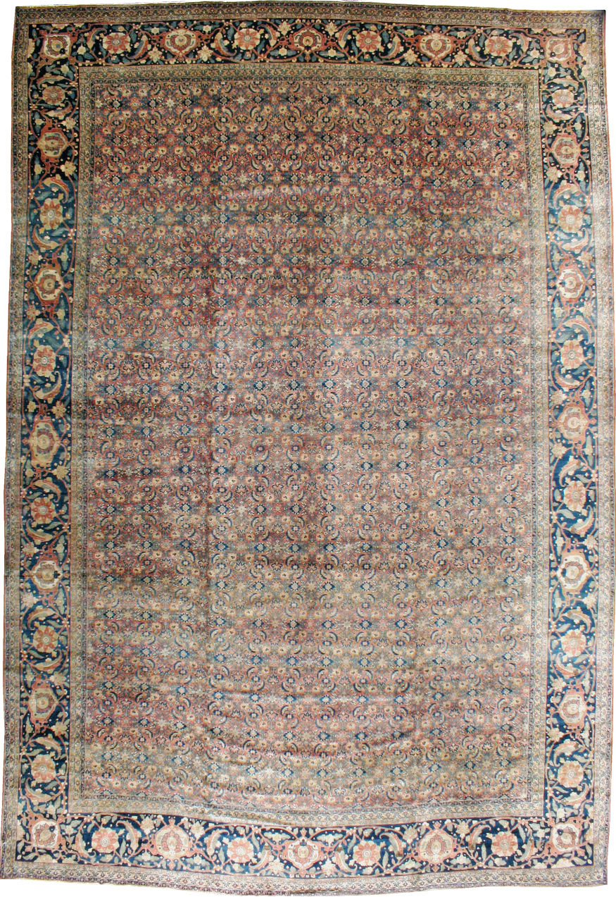 Antique Persian Tabriz Carpet, No.11379 - Staging