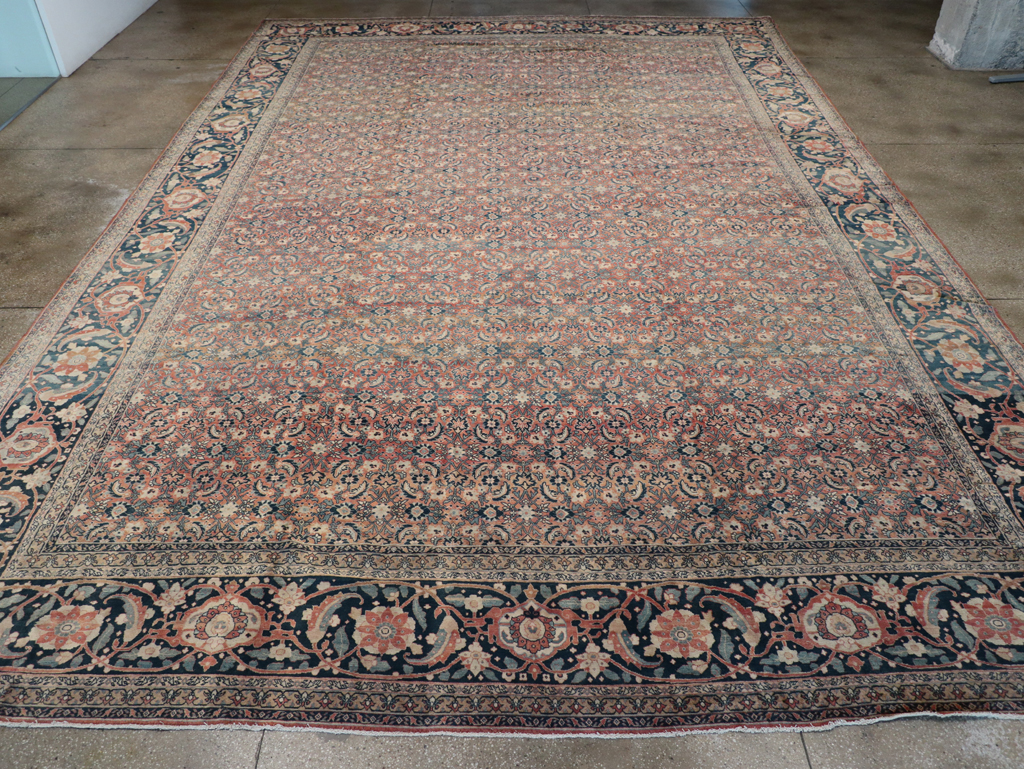 Antique Persian Tabriz Carpet, No.11379 - Staging